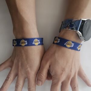 [003] Los Angeles Lakers Basketball 2pc Single-loop Hair Ties Accessories